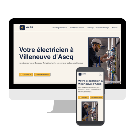 modèle de site internet à personnaliser pour électricien