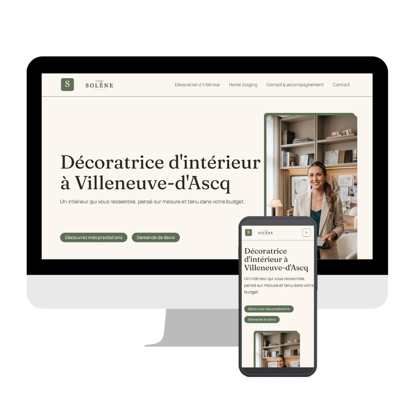 création site internet pour décoratrice d'intérieur