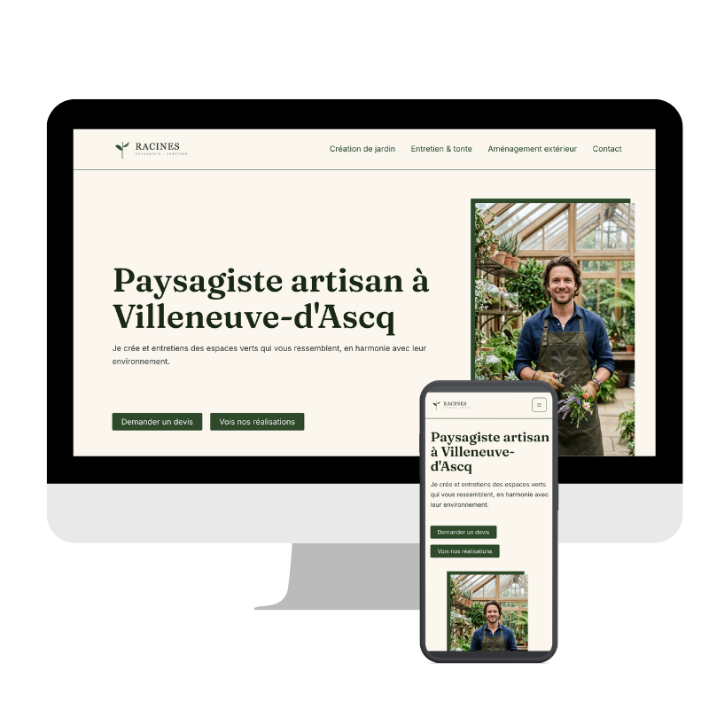 création site internet pour jardinier paysagiste