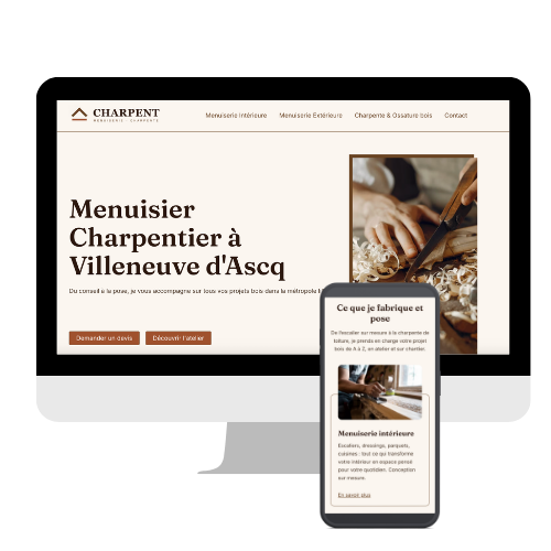 exemple de site internet pour menuisier