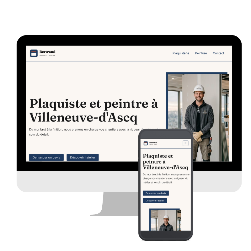 modèle site internet pour plaquiste